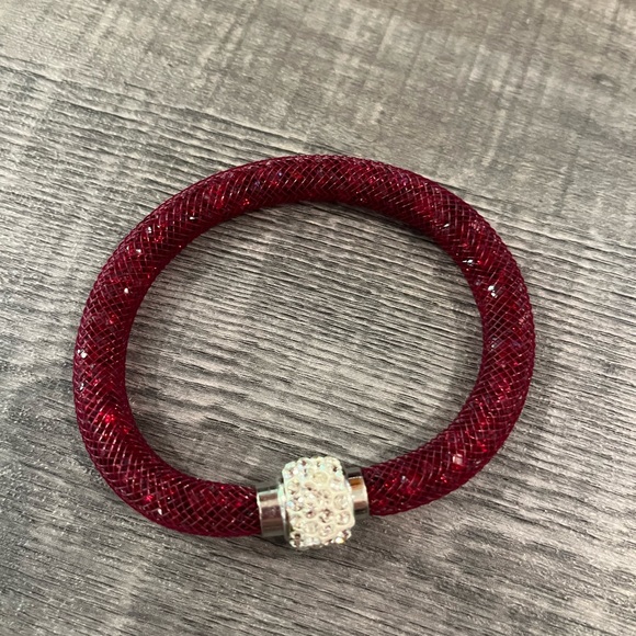 Mesh crystal bracelet red - Picture 4 of 4